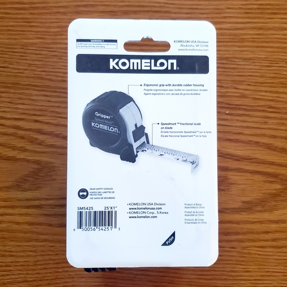 New Komelon 25' Gripper Set Of 3 Tape Measure. - Picture 9 of 12